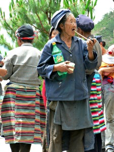 Old woman in a Tibetan Catholic community; photo credit: Gaetan Green.